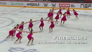 Fireblades Short Program 202425 Synchro Tour 13102024  Synchronized skating [upl. by Eastlake]