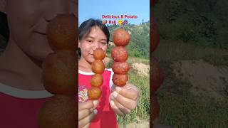 Delicious 8 Potato 🥔 Ball 😋🇳🇵shorts cooking potato [upl. by Humpage]