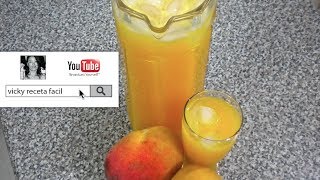 AGUA DE MANGO  Vicky Receta Facil [upl. by Ahsiadal]