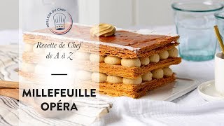 Recette de Chef  le MOF Stéphane Glacier nous montre son Millefeuille Opéra [upl. by Alehtse864]