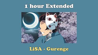 LiSA  Gurenge  Demon Slayer OP 1 Hour Extended  but its lofi hip hop [upl. by Giles]