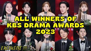 ALL WINNERS OF KBS DRAMA AWARDS 2023 ‼️ [upl. by Wons]