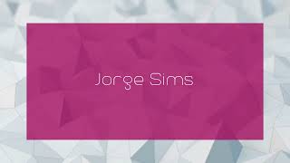 Jorge Sims  appearance [upl. by Devonne]