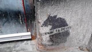 THREE BANKSY STENCILS DESTROYED ACDC LANE JULY 2016 [upl. by Naginnarb71]