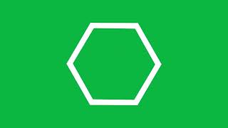 Hexagon Abstract Loading Icons on Green Screen Background  4K  FREE TO USE [upl. by Laenahtan]