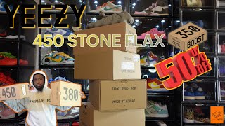 YEEZY 450 STONE FLAX RESTOCK REVIEW [upl. by Roosnam]