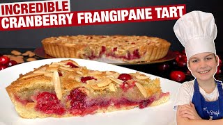 Delicious Cranberry Frangipane Tart  Homemade and Easy [upl. by Airahs]