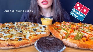 ASMR DOMINO’S CHEESE BURST CHICKEN  PANEER PIZZA  CHOCO CAKE MUKBANG  EATING SOUNDS shorts [upl. by Yrral]