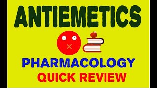 Antiemetics  Drugs For Nausea And Vomiting  Pharmacology  Quick Review  PharmCept [upl. by Yssirhc]