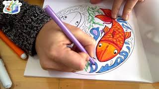 Tutorial per bambini coloriamo un mandala coi pennarelli [upl. by Ettelimay]