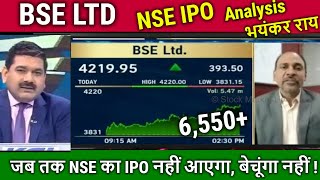 BSE LTD amp NSE IPO latest news Anil SinghviBSE LTD share latest newsBuy or not analysistarget [upl. by Darya]