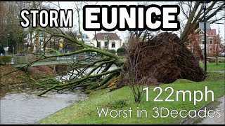 Cyclone EUNICE  EUROPE  2022 [upl. by Yerffoeg975]