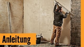 Wohnraum verputzen  HORNBACH Meisterschmiede [upl. by Aimej]