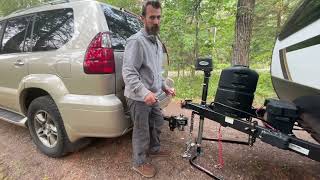 2021 RPod 190 with Recurve R3 weight distribution hitch Hitching up to a Lexus GX470 [upl. by Nedlog]