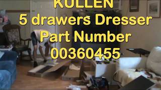 Unboxing the KULLEN 5 drawers Dresser Part Number 00360455 from IKEA [upl. by Icnarf]