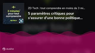 5 paramètres critiques pour sassurer dune bonne politique de mot de passe en entreprise [upl. by Killy927]