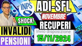 INPS NOVEMBRE🔴ADI SFL✅INVALIDI SHOCK⚠️PENSIONI in AUMENTO💶 [upl. by Enywad145]