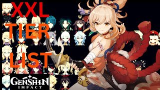 XXL Tier list bis 50  GENSHIN IMPACT [upl. by Astrid]