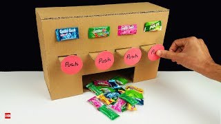 How to Make MULTI Chewing Gum Vending Machine from Cardboard at Home DIY [upl. by Narmak]