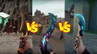 Ruin Dagger Vs Catrina Knife Vs Lunas Descent VALORANT Best Knife Skins [upl. by Dorine645]