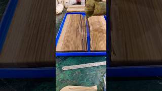 Epoxy and wood table top making in transparent look resin youtubeshorts [upl. by Sweyn]