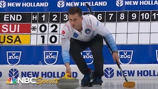 Highlights US mens curling beats Switzerland at World Men’s Curling Championship  NBC Sports [upl. by Gardal]