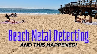 Beach Metal Detecting And This Happened [upl. by Nommad]