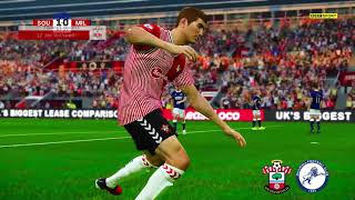 Southampton vs Millwall Highlights  EFL Championship 202324  PES 21 [upl. by Ahseik]