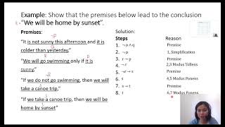 CC 111 Rules of Inference  Part 4 Using Rules of Inference to Build Arguments [upl. by Lubbock]