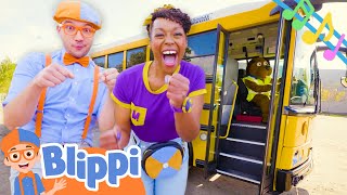 Wheels on the Bus  Brand New BLIPPI wheels on the school bus song  Educational Songs For Kids [upl. by Katherin]