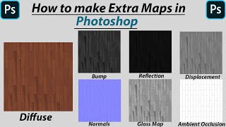 How to Make Extra Maps in Photoshop  Create Maps For Vray in Photoshop [upl. by Cullan892]