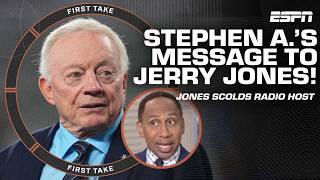 Stephen A‘s message to Jerry Jones after FIERY interview about Cowboys woes 👀🗣️  First Take [upl. by Calvinna755]