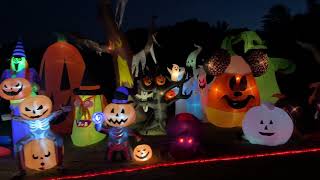 Halloween Inflatables drive by 103 [upl. by Sidnarb705]