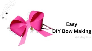 Perfect Bows in Minutes 🎀 Easy DIY Bow Making Tutorial for Every Occasion 💖 diybow CraftyBliss [upl. by Meggs]