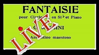 Rossini Fantaisie pour clarinette et piano live  S Del Mastro clarinet R Caramella piano [upl. by Ahcilef934]