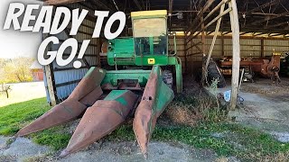 John Deere 3300 Combine Ready for Corn [upl. by Euqinitram]