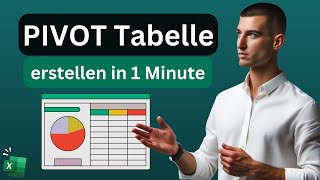 Excel Pivot Tabelle erstellen in 1 Minute  Tutorial Datum Gruppieren Diagramme [upl. by Blodget]