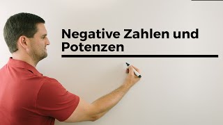 Negative Zahlen amp Potenzen Achtung bei geraden Exponenten und Klammer  Mathe by Daniel Jung [upl. by Marquet]