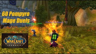 60 PomPyro Mage Duels  Vanilla Era Classic WoW PvP [upl. by Idolla]