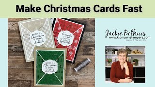 How To Make Beautiful Christmas Cards Super Quick amp Fun [upl. by Aralomo243]