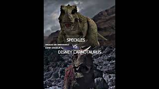 Speckles VS Disney Carnotaurus specklesthetarbosaurus disneydinosaur dinosaur [upl. by Bazil729]