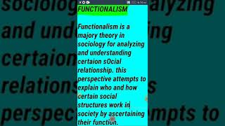 Functionalism theory of sociologysocial changes [upl. by Shulem]