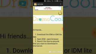 How to download dramas from dramacool using IDM lite app [upl. by Fatma676]