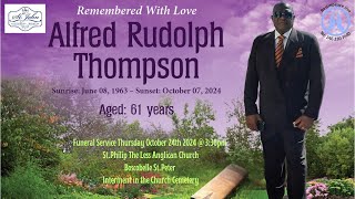 Live Stream of Funeral Service and Interment for Alfred Rudolph Thompson [upl. by Odama85]