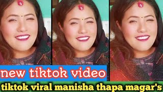 new nepali tiktok video  manisha thapa magar [upl. by Acirdna]