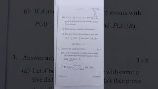 3 5th semester BSc math honours Probability amp Statistics DSE 2Question paper 2023 Berhampur U [upl. by Alekin158]