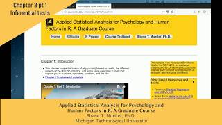 Chapter 8 pt 1 Onesample ttest binomial test and Bayes factor test [upl. by Lamrouex]