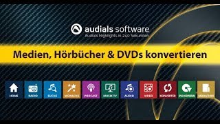 Audials in 240 Sekunden Medien Hörbücher und DVDs konvertieren [upl. by Llirpa]