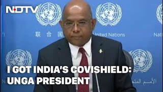 quotI Got Indias Covishield Vaccinequot UN General Assembly President Abdulla Shahid [upl. by Navaj]