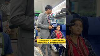 Ticket Examiner of 🧡🇮🇳Vande Bharat Exp uses electronic 📱Tab for inspecting Ticket [upl. by Ayna]